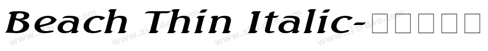 Beach Thin Italic字体转换